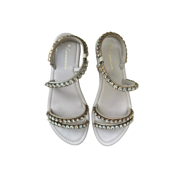 Anthropologie Alexis Wraparound Rhinestone Embellished Sandals Size 9 - Picture 1 of 5